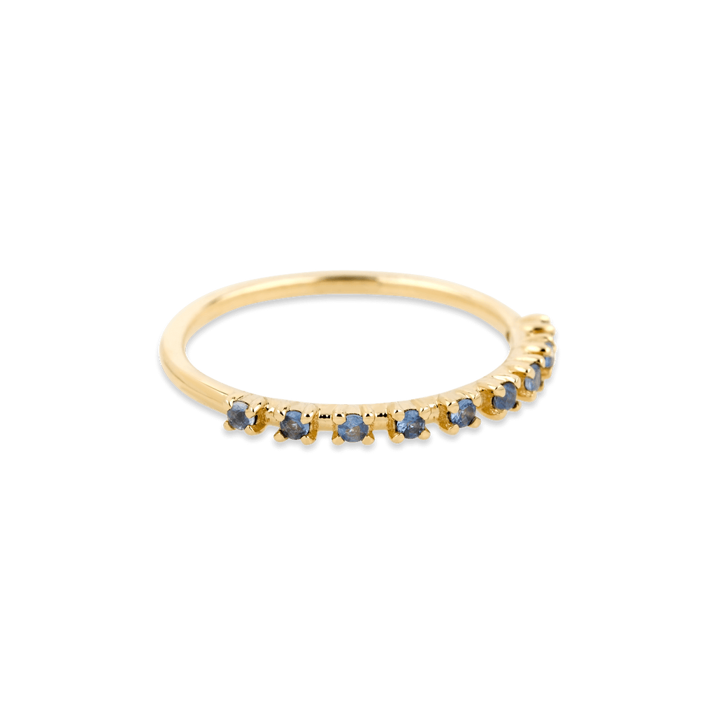 Bold Nine Blue Sapphire Band