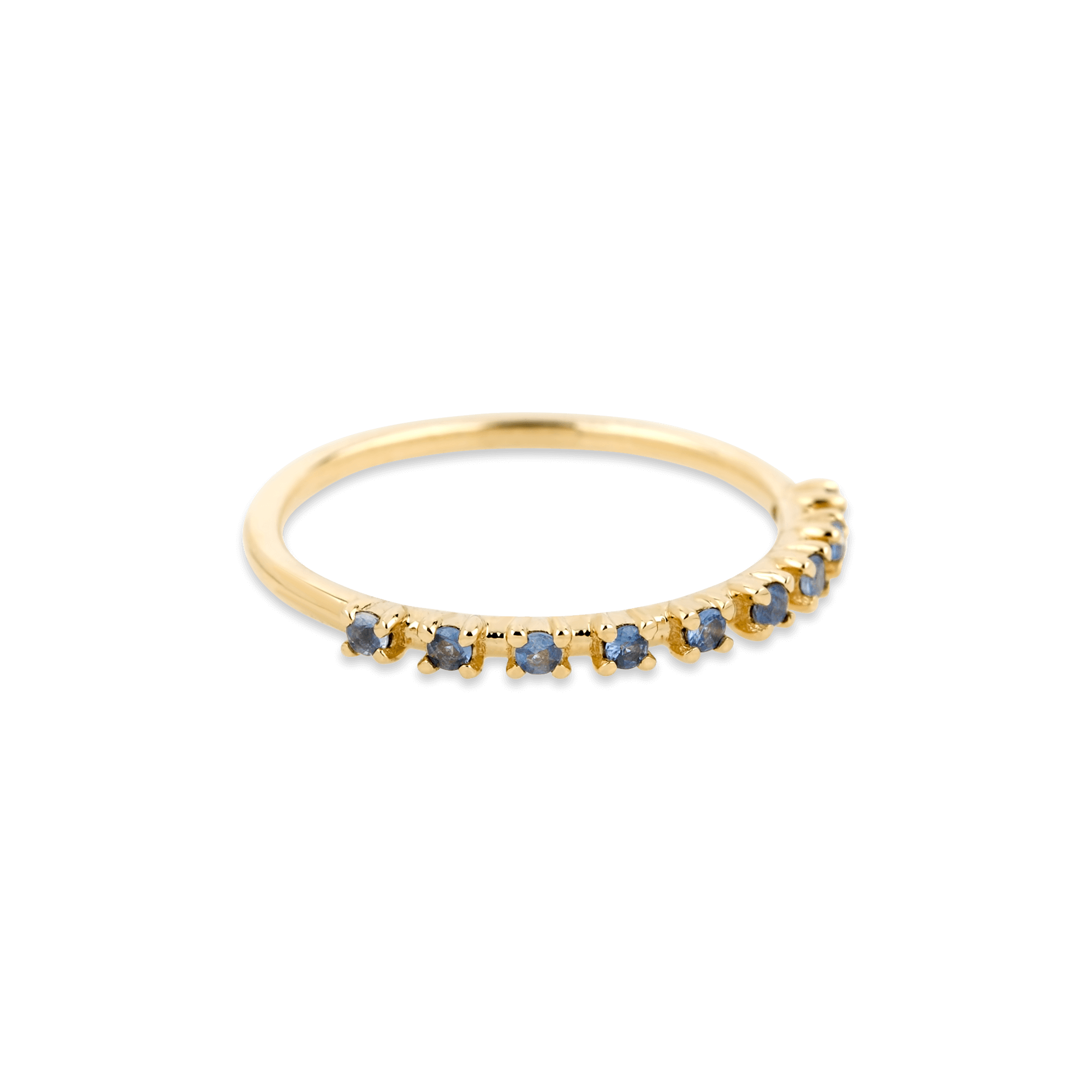 Bold Nine Blue Sapphire Band