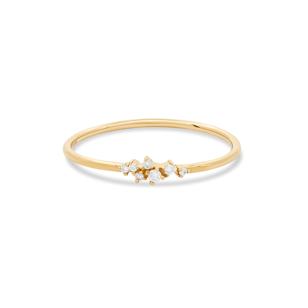 Clustered Diamond Ring
