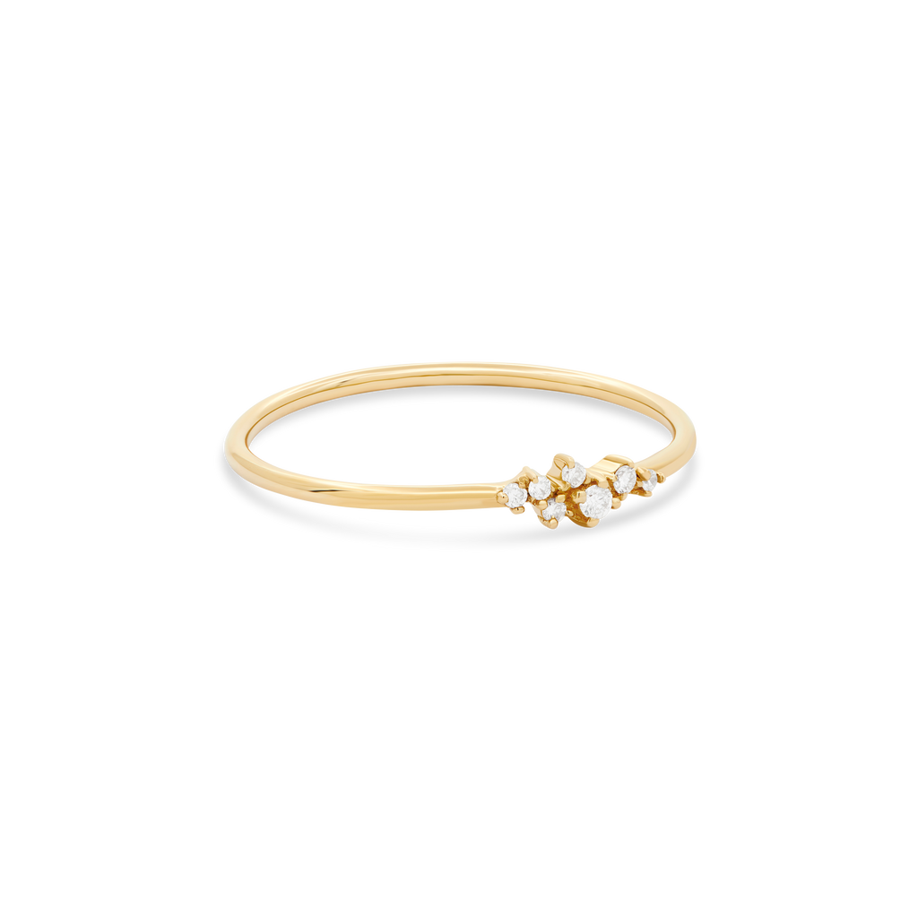 Clustered Diamond Ring