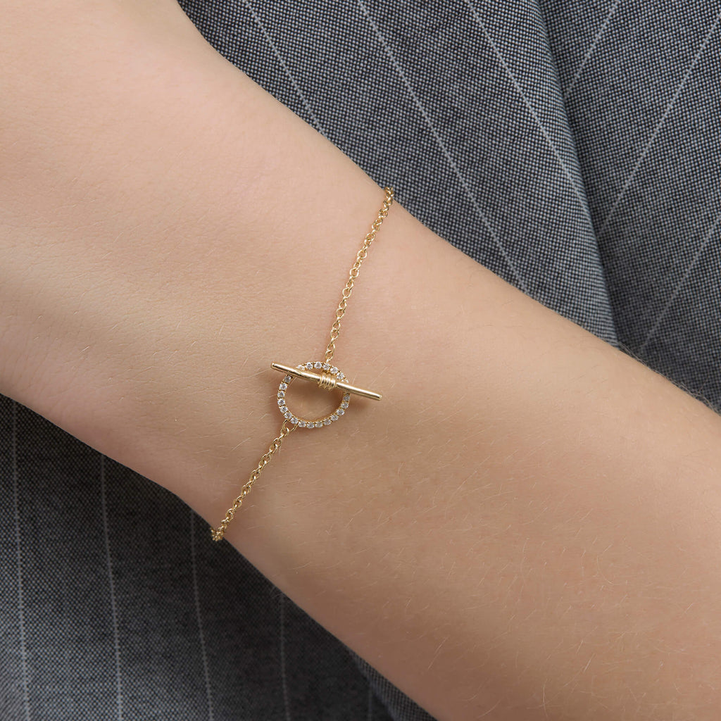 Diamond Toggle Link Bracelet