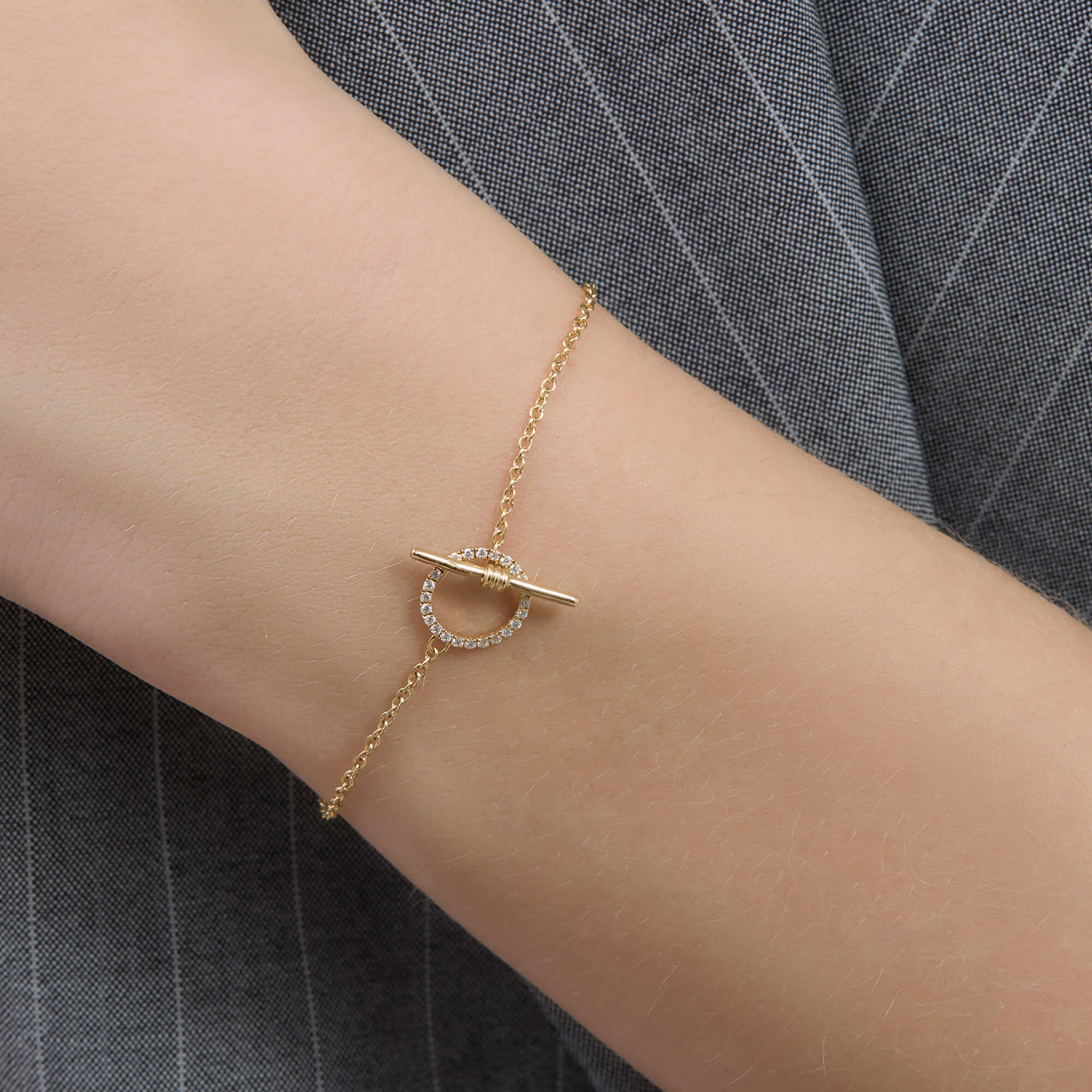 Diamond Toggle Link Bracelet