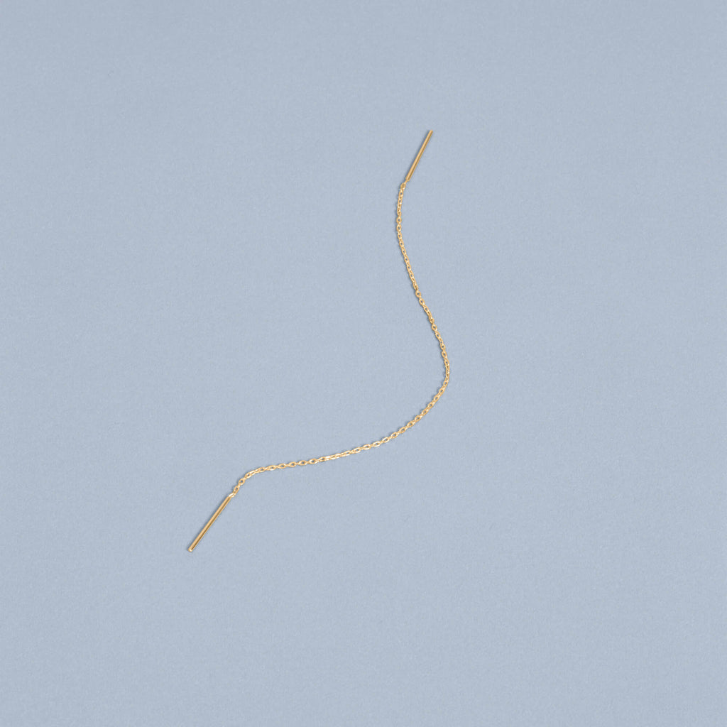 Extra Long Gold Threader Earring