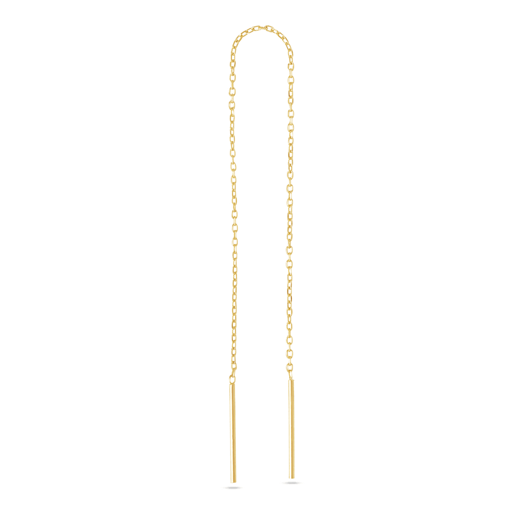 Extra Long Gold Threader Earring