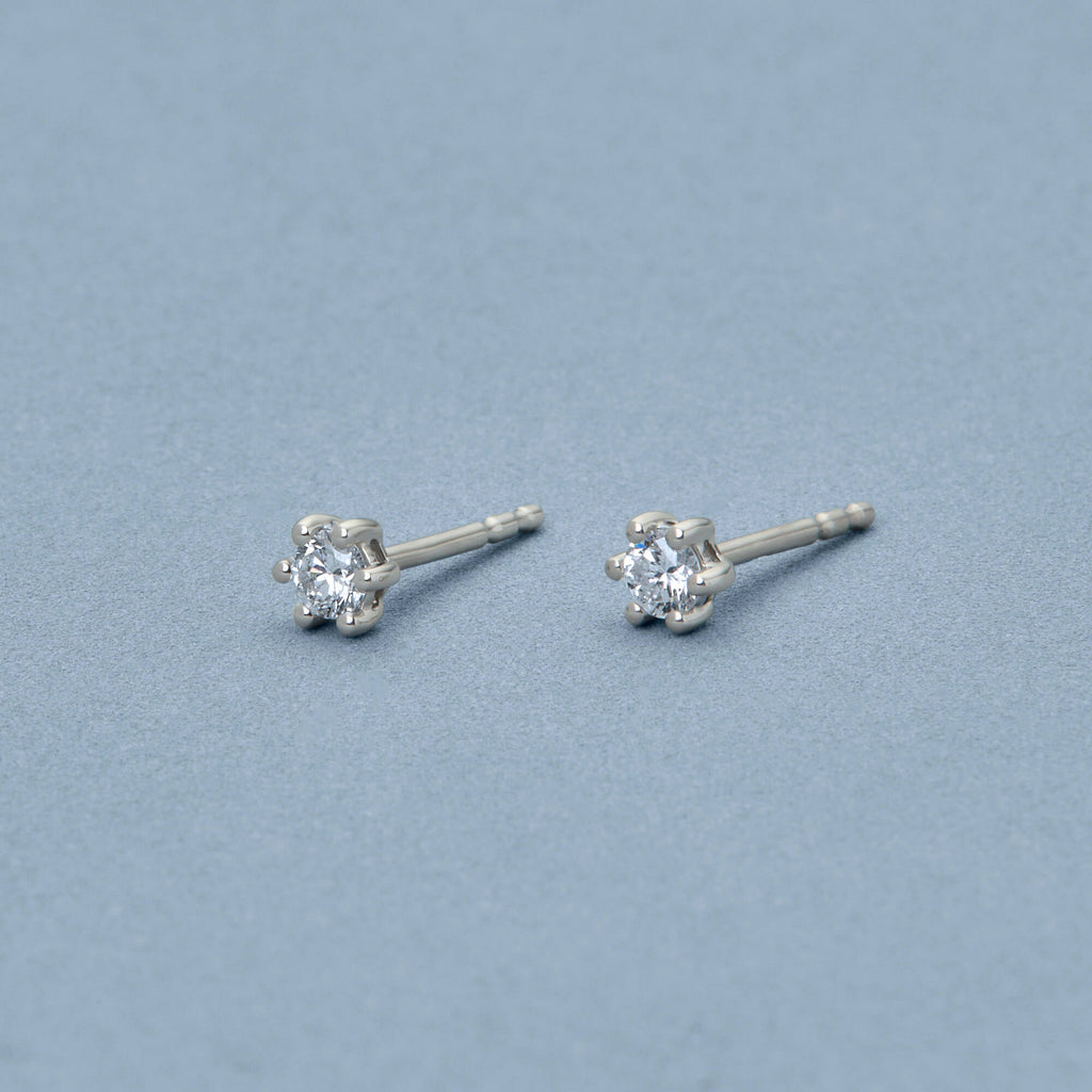 Fairy Lights Diamond Studs - Sterling Silver