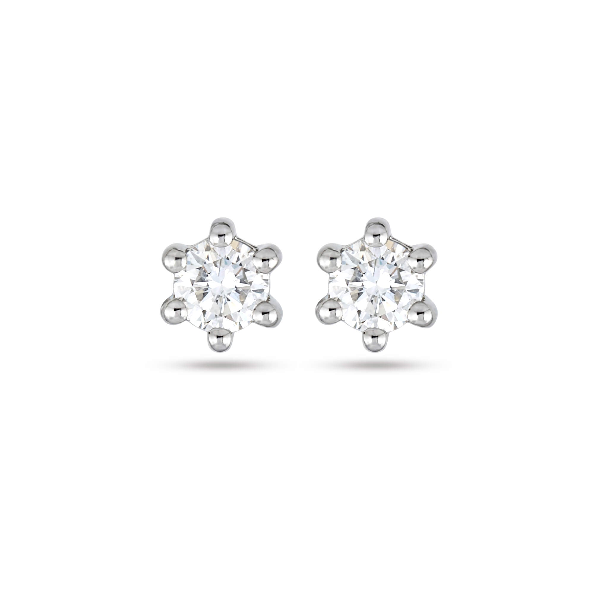 Fairy Lights Diamond Studs - Sterling Silver