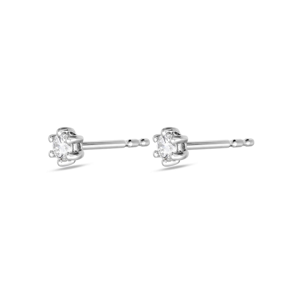 Fairy Lights Diamond Studs - Sterling Silver