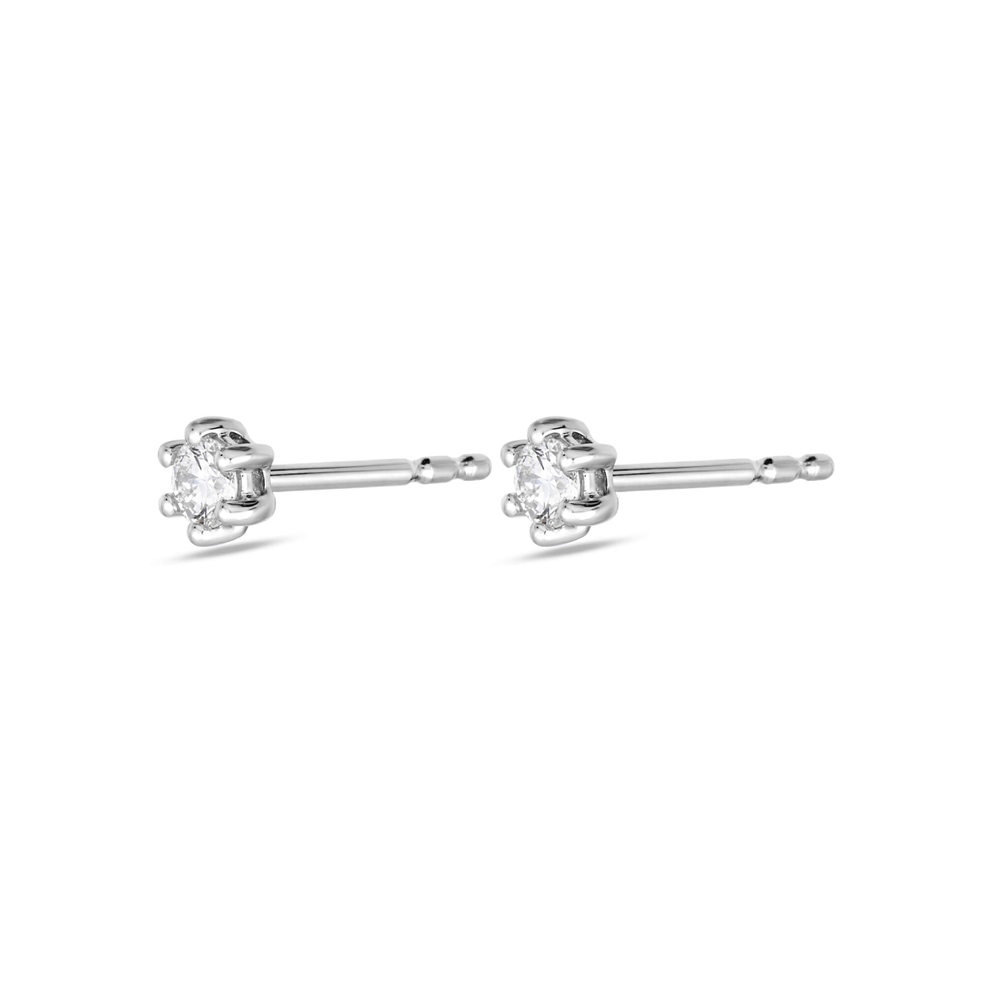 Fairy Lights Diamond Studs - Sterling Silver